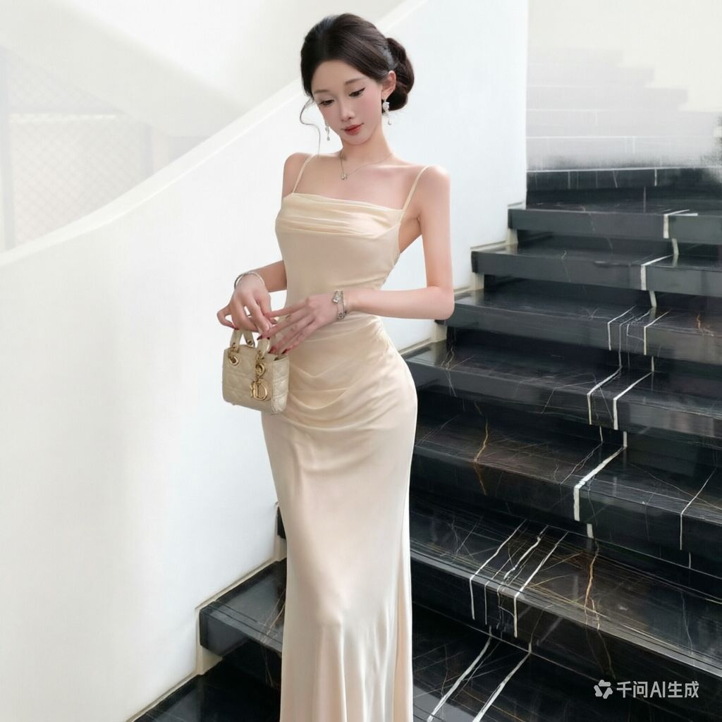 Women Formal Wear Xxl - シックなベージュのメッシュスリップドレスエレガントなイブニングドレスボディコンフォーマルウェア高級パーティー衣装洗練されたナイトドレススタイリッシュな女性用