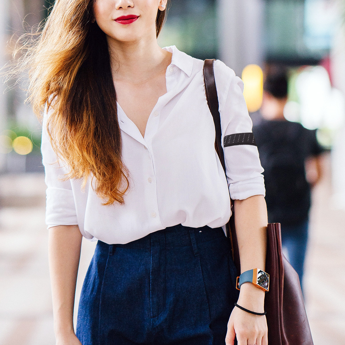 Women Formal Wear White Shirt - 1組 2.5cm シャツロックベルト チンロン素材 強力な留め具 滑り止め