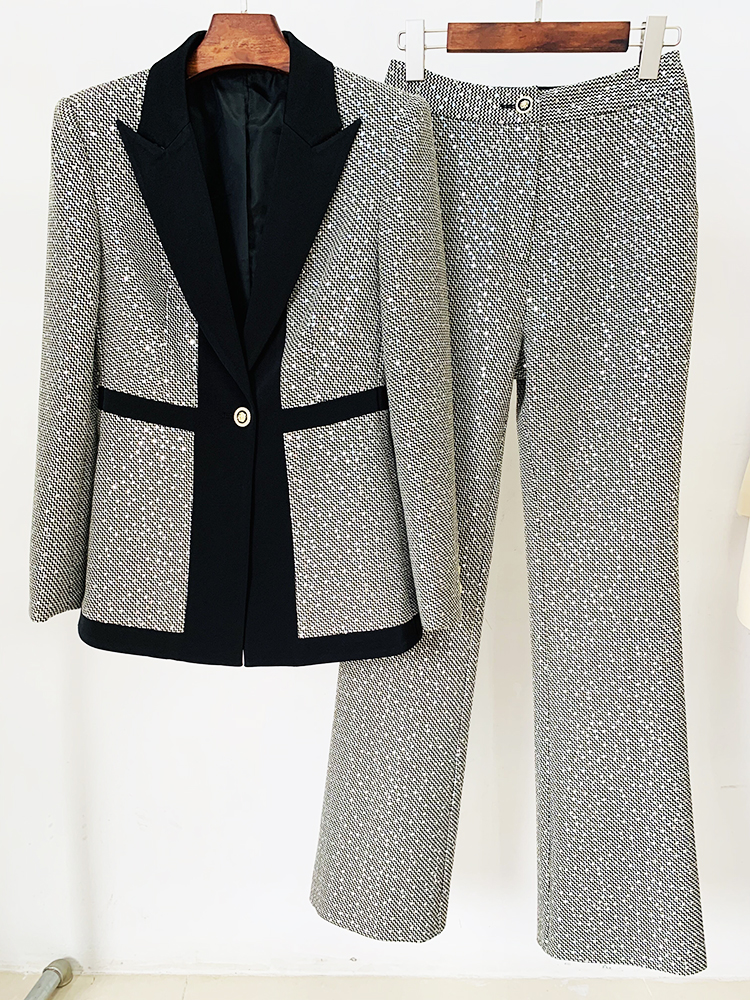 Women Formal Wear Set - ハイストリート 2026 最新デザイナーファッション ランウェイ スーツセット レディース