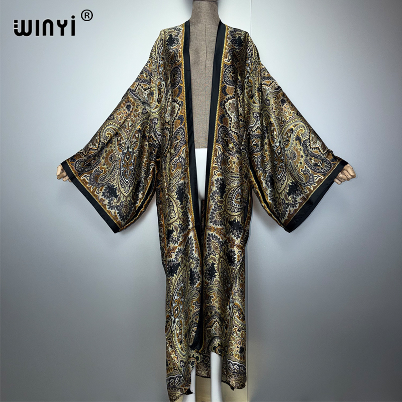Young Women'S Formal Wear - WINYI 着物風サマーカーディガン アフリカビーチカバーアップ レトロビーチウェア レディース ホリデーカフタン