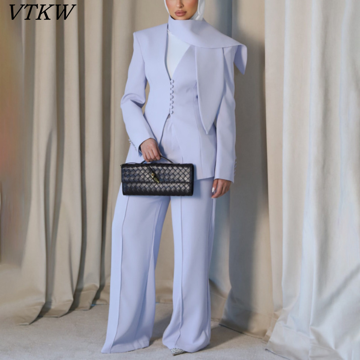 Women Formal Wear Set - VTKW 2026 レディース3ピーススーツ ブレザー ベスト パンツセット
