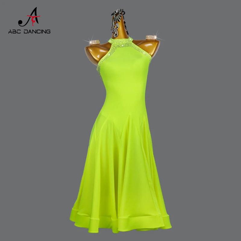 Women Formal Wear With Skirt - 2026 新ラテンダンスドレスロングスカートスポーツ衣装社交練習着フォーマルカクテルパーティーセクシーな女の子イブニングダンスウェア