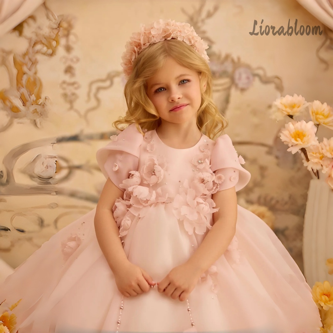 Women Formal Wear With Skirt - カスタマイズされた女の子用フォーマルウェア、フルスカートのプリンセスガウン、フォーマルフラワーガールの衣装、結婚式のパーティー衣装、ウェディングドレス