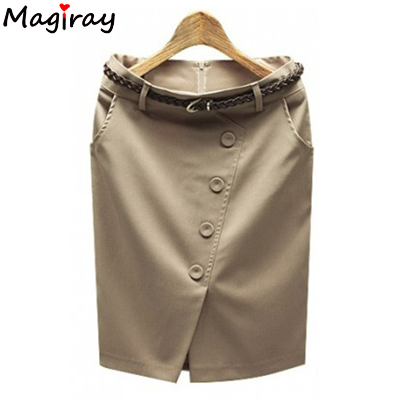 Women Formal Wear With Skirt - 女性用ボタン分割裾ハイウエストフォーマルワークスーツボディコンスカートシックスカートレディースオフィスウェアC237