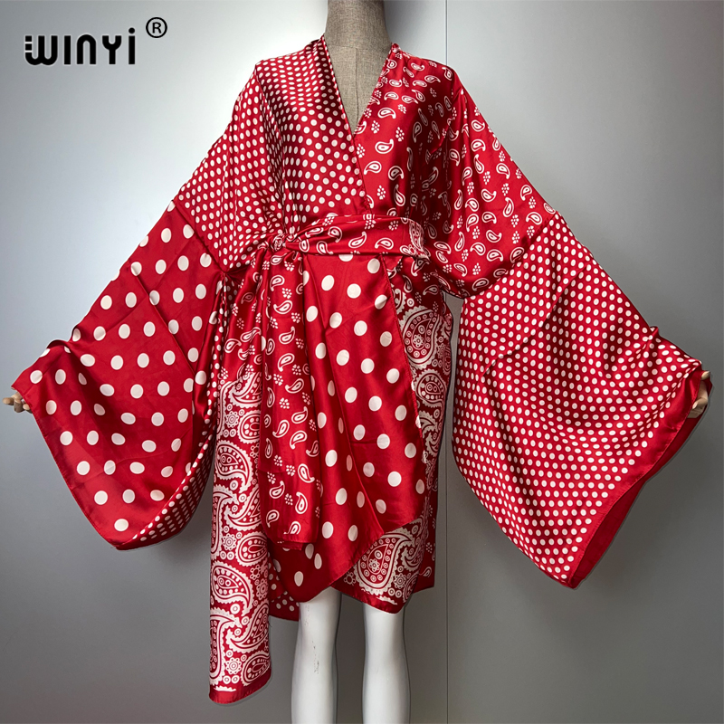 Young Women'S Formal Wear - WINYI 夏着物ファッションプリント自由奔放に生きるカフタンエレガントなカーディガンセクシーなビーチ水着イブニングドレスビーチカバーアップ女性のための