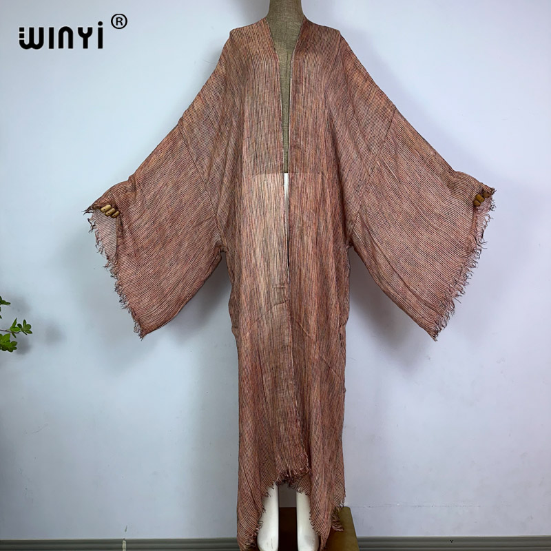 Young Women'S Formal Wear - Winyi-女性のための長くて快適なカーディガン,新しい大きなビーチドレス,自由奔放に生きるスタイル,休暇,アフリカの着物