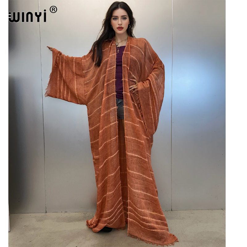 WINYI ボヘミアン着物カフタンビーチウェアカーディガンセ - Young Women'S Formal Wear のレビューと価格