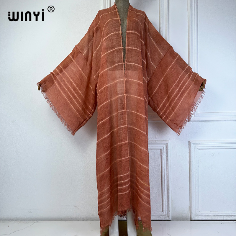 WINYI ボヘミアン着物カフタンビーチウェアカーディガンセ - Young Women'S Formal Wear のレビューと価格