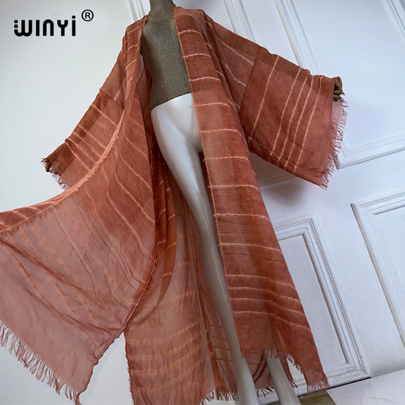 WINYI ボヘミアン着物カフタンビーチウェアカーディガンセ - Young Women'S Formal Wear のレビューと価格