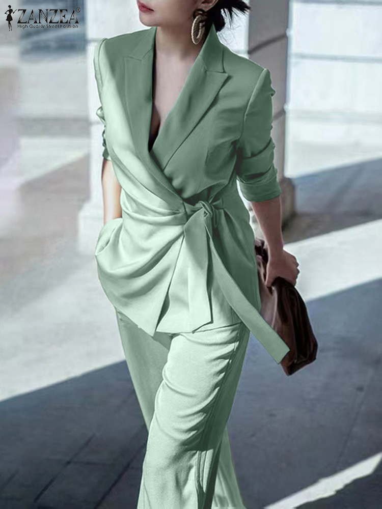 ZANZEA 春物 レディース オフィススーツセットアップ  - Women Formal Wear Set のレビューと価格