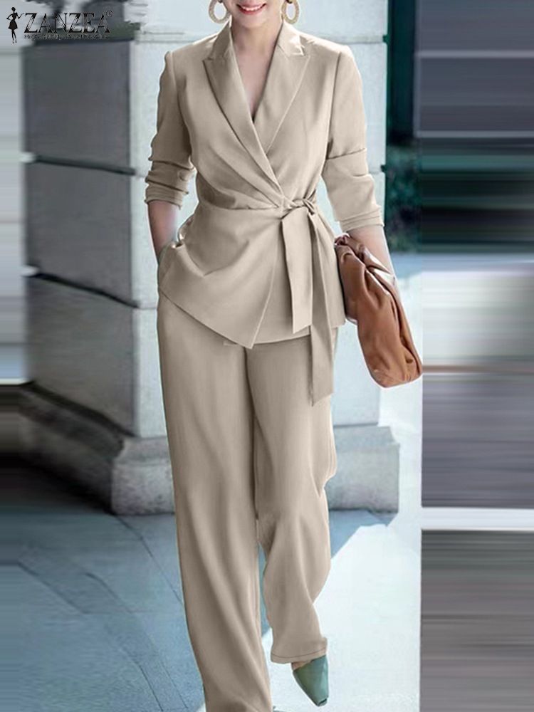 ZANZEA 春物 レディース オフィススーツセットアップ  - Women Formal Wear Set のレビューと価格