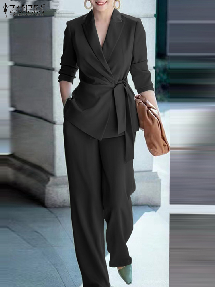 ZANZEA 春物 レディース オフィススーツセットアップ  - Women Formal Wear Set のレビューと価格