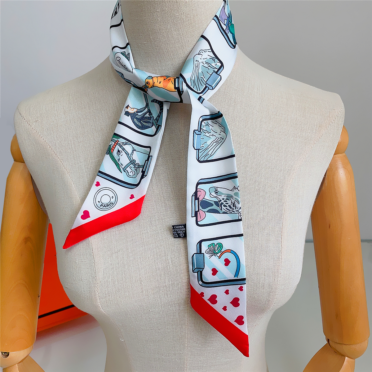 ツイルクロスヘッドスカーフ,女性用,シルク100%,女性用, - Scarf Silk Neck のレビューと価格