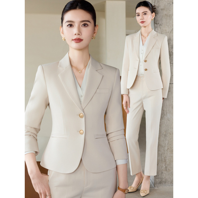 アプリコットホワイトスーツ女性用OLプロフェッショナル通勤面 - Women Formal Wear White Shirt のレビューと価格
