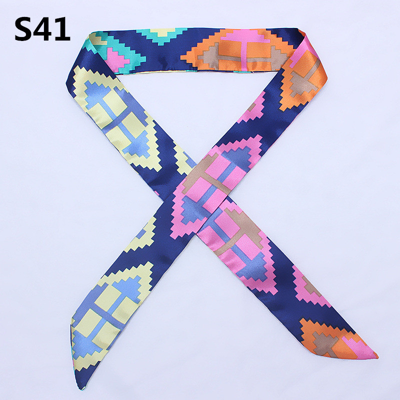 47 色ブランドバンダナ小さなシルクバッグスカーフ女性ヘッド - Scarf Silk Neck のレビューと価格
