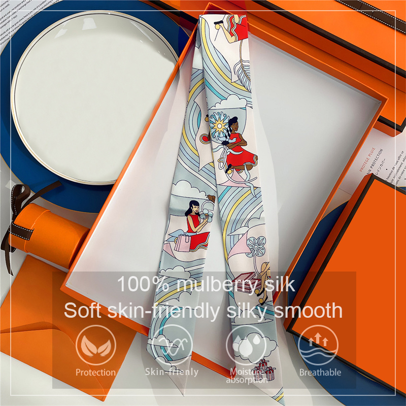 女性 100% 桑シルクスカーフヘアバンドラップバッグハンド - Scarf Silk Neck のレビューと価格