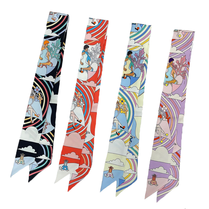 女性 100% 桑シルクスカーフヘアバンドラップバッグハンド - Scarf Silk Neck のレビューと価格