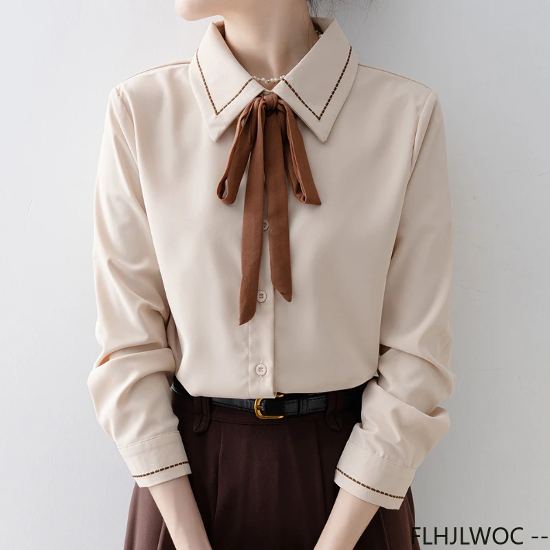 女性用シングルブレスト蝶ネクタイフォーマルブラウス、ピーター - Women Formal Wear White Shirt のレビューと価格