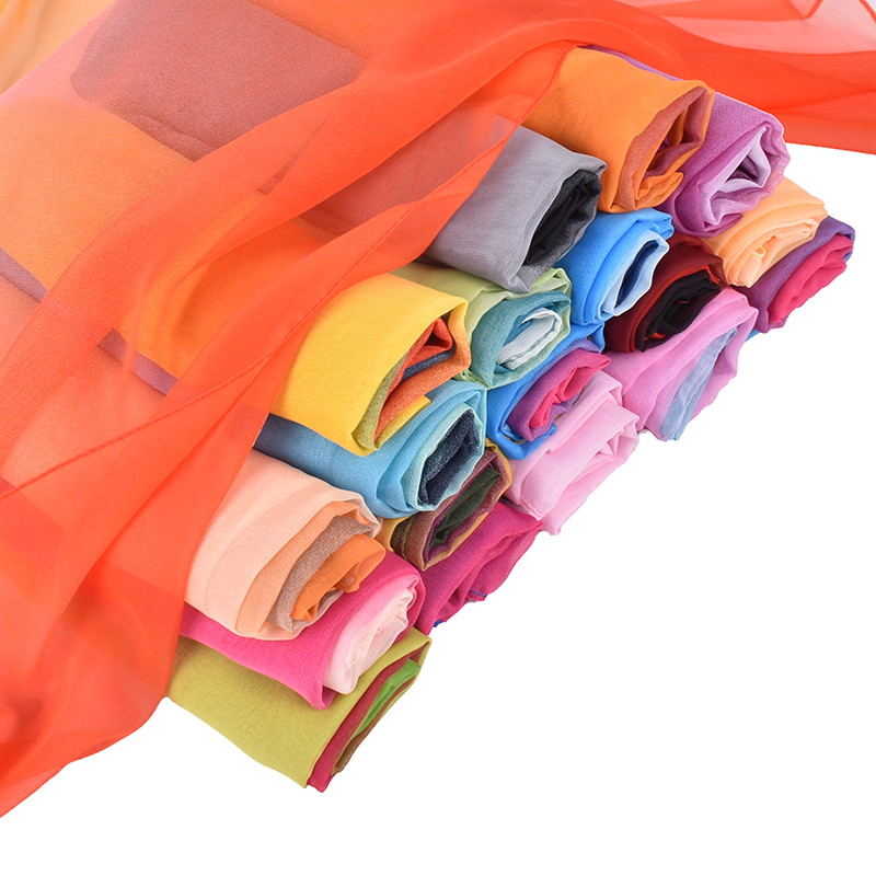 長いグラデーションシルクスカーフ、新しい3色、75x180c - Scarf Silk Neck のレビューと価格
