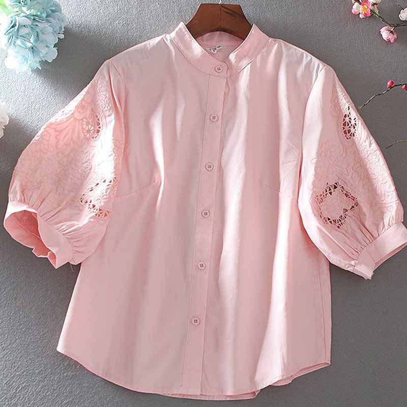 女性用透かし彫り刺embroideredシャツ,スタンドアッ - Women'S Formal Wear Suits のレビューと価格