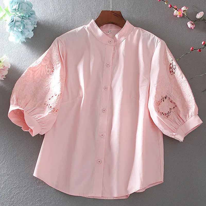 女性用透かし彫り刺embroideredシャツ,スタンドアッ - Women'S Formal Wear Suits のレビューと価格