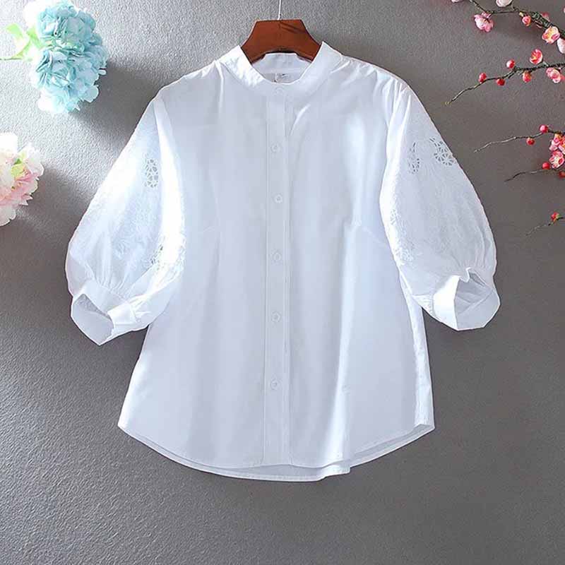 女性用透かし彫り刺embroideredシャツ,スタンドアッ - Women'S Formal Wear Suits のレビューと価格