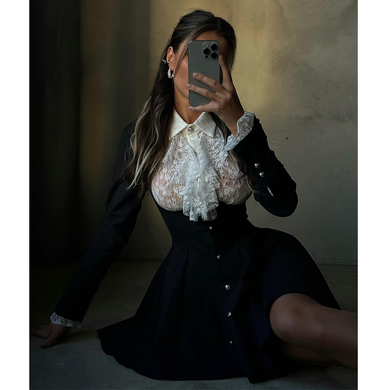 秋の女性スーツスカートセット 2 ピース白シャツ + 黒ウエ - Women Formal Wear White Shirt のレビューと価格