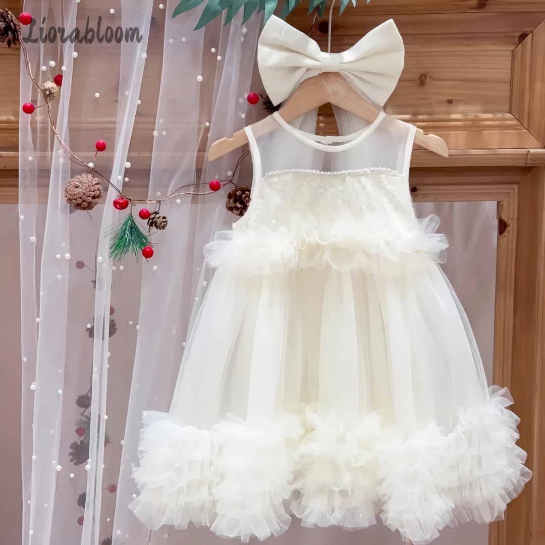 女の子用チュールガウン レイヤードスカートデザイン フラワー - Women Formal Wear With Skirt のレビューと価格