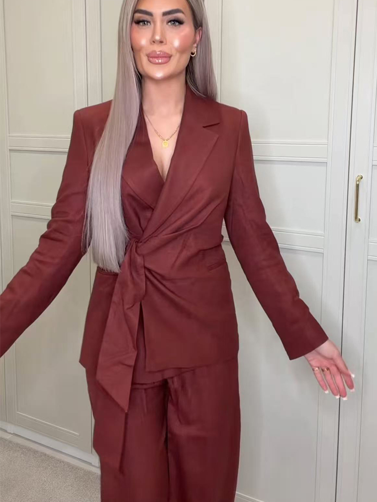 ファッションオフィスレディースブレザーパンツスーツエレガント - Women Formal Wear Set のレビューと価格