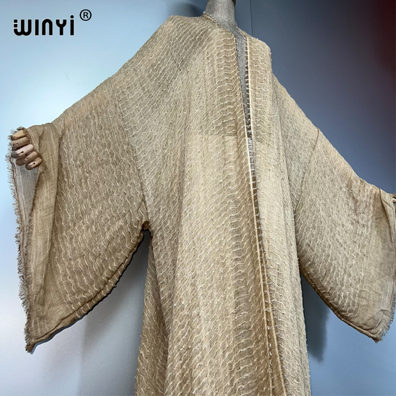 WINYI 幾何学プリント着物カフタンビーチウェアカーディガ - Young Women'S Formal Wear のレビューと価格