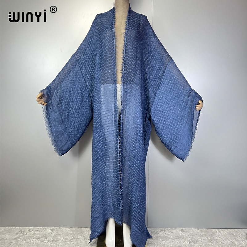 WINYI 幾何学プリント着物カフタンビーチウェアカーディガ - Young Women'S Formal Wear のレビューと価格