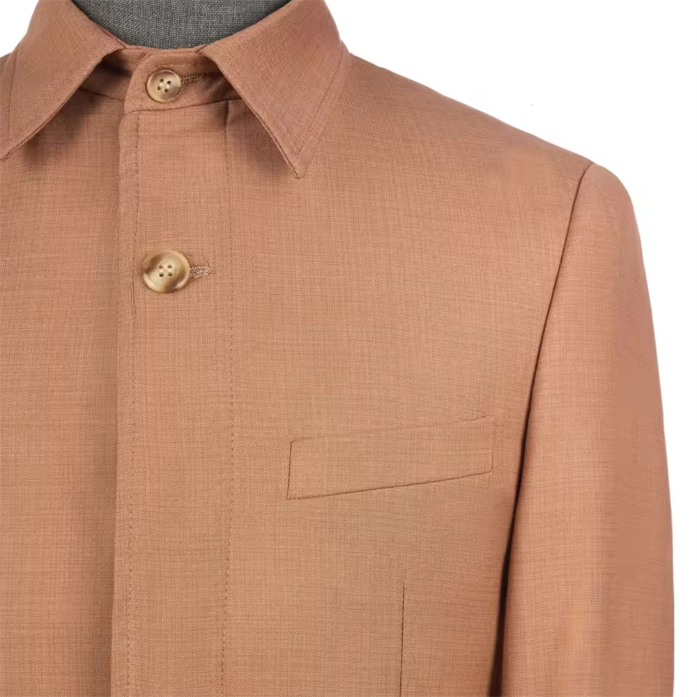 男性用オーダーメイドサファリスーツ 2ピース カジュアルスク - Tailored Coat Wool のレビューと価格