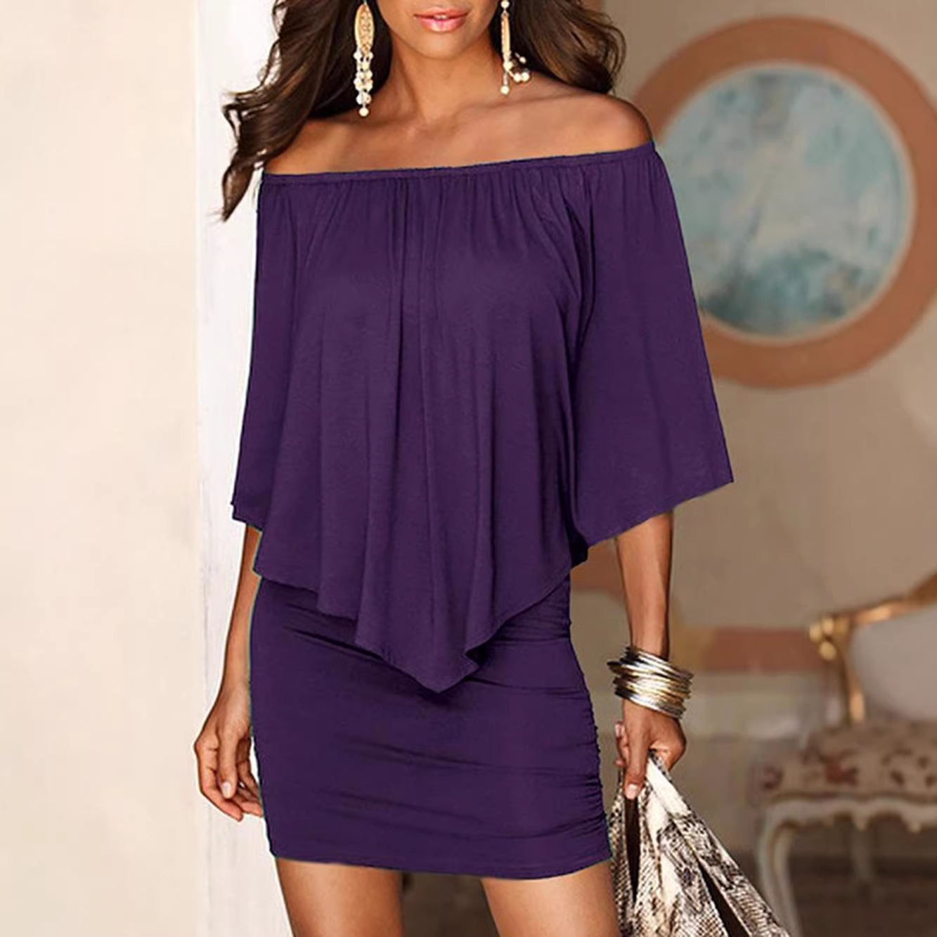 ドレス女性ショートドレス Vestidos Y2k ストリー - Wrap Dress Work のレビューと価格