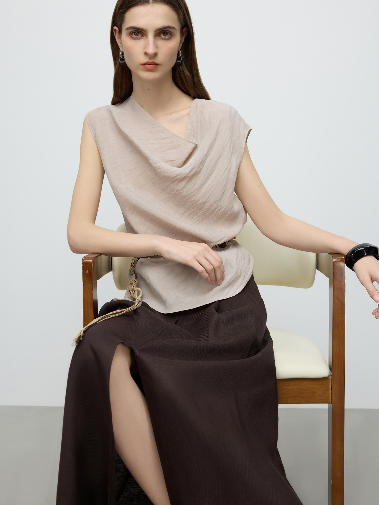 FSLE 【プレミアムシリーズ】ドレープカラーノースリーブシ - Women'S Formal Wear Suits のレビューと価格
