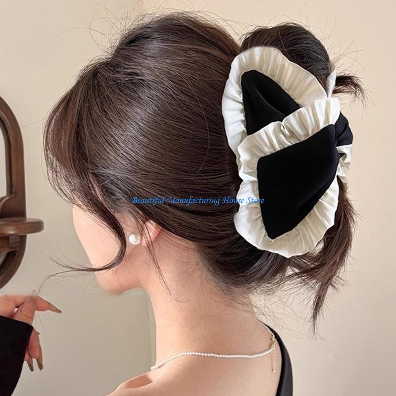 E56A エレガントな特大爪クリップと生地強力なホールド H - Formal Wear Hairstyles For Women のレビューと価格