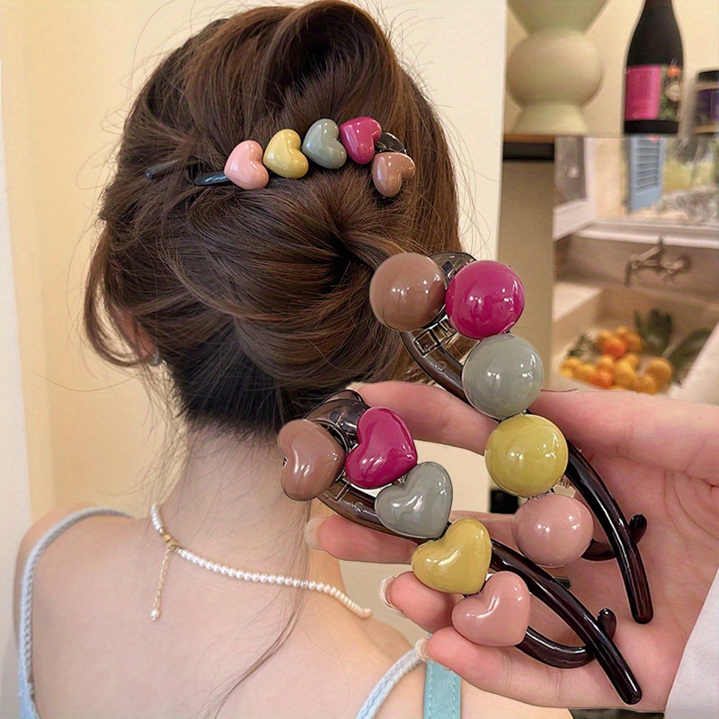 1個入り エレガントなハートツイストヘアクリップ ヴィンテー - Formal Wear Hairstyles For Women のレビューと価格