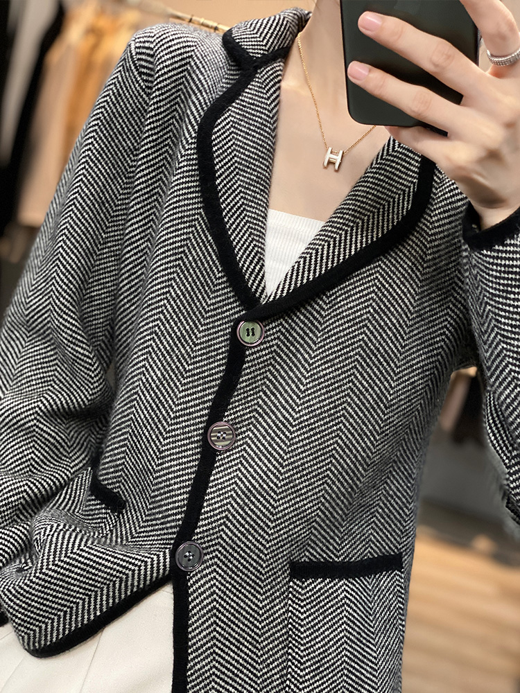 女性のカシミヤウールスーツ,厚手のカーディガン,ニット,カジ - Tailored Coat Wool のレビューと価格