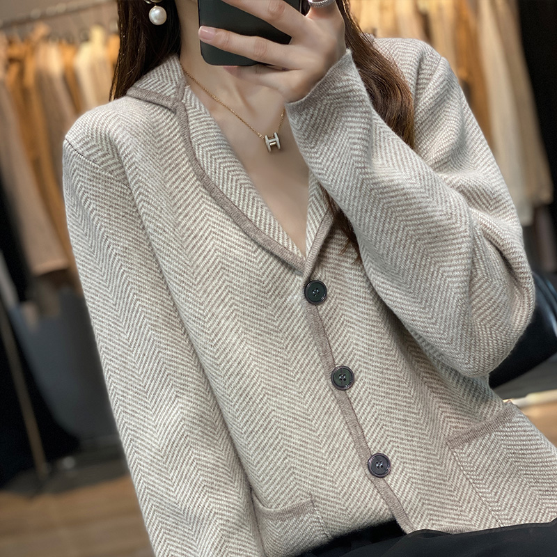 女性のカシミヤウールスーツ,厚手のカーディガン,ニット,カジ - Tailored Coat Wool のレビューと価格