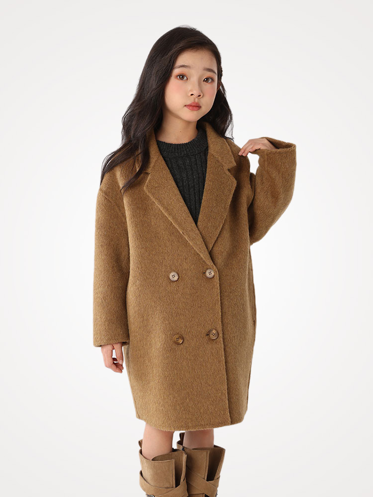 子供用100%純毛両面コート、裏地なし、手作り仕立て、ラペル - Tailored Coat Wool のレビューと価格