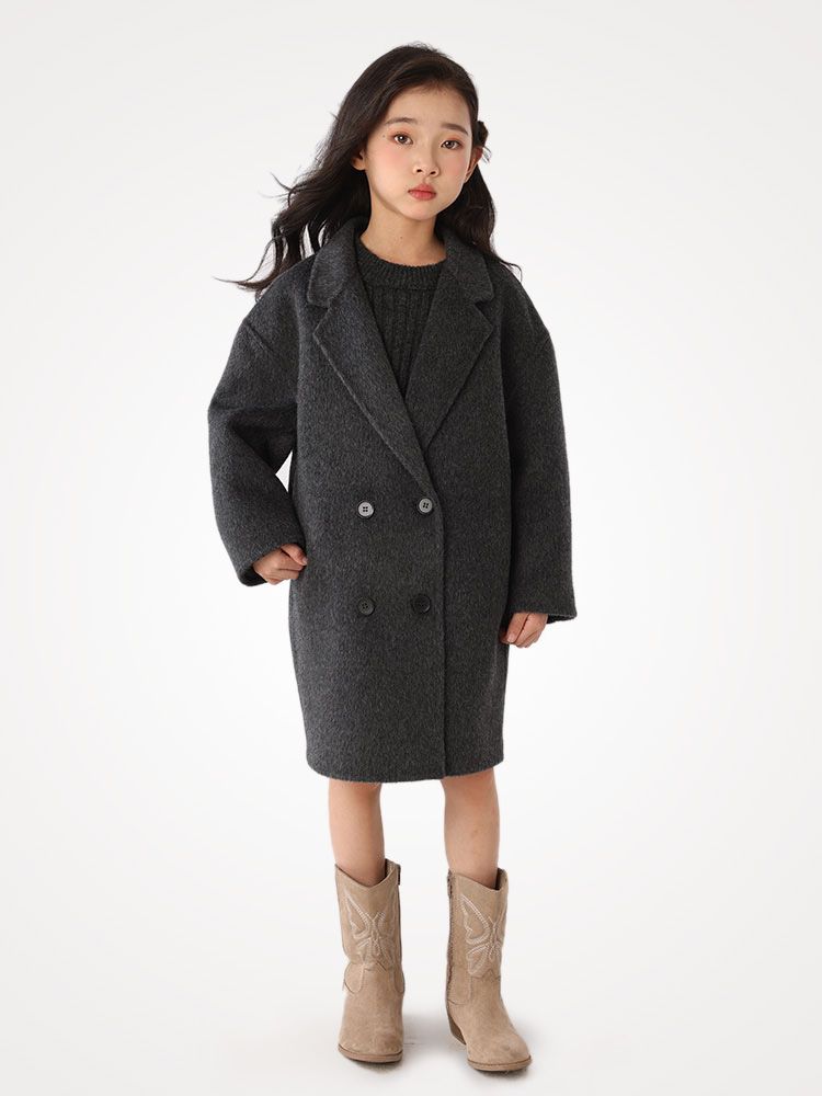子供用100%純毛両面コート、裏地なし、手作り仕立て、ラペル - Tailored Coat Wool のレビューと価格