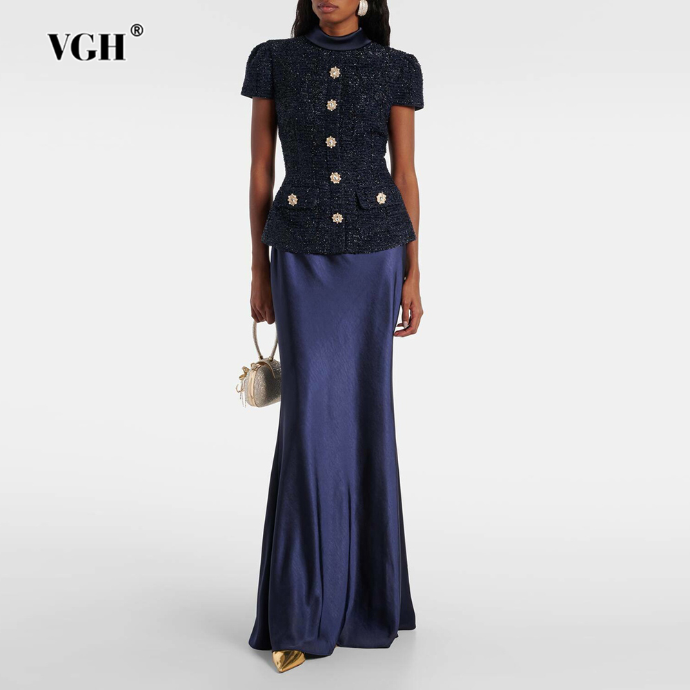 VGHシックなツーピースセット レディース スタンドカラー  - Women Formal Wear Set のレビューと価格