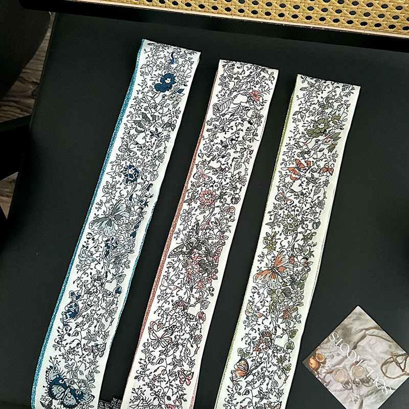 2026 新高級ブランドスカーフ蝶花柄女性シルクスカーフバッ - Scarf Silk Neck のレビューと価格