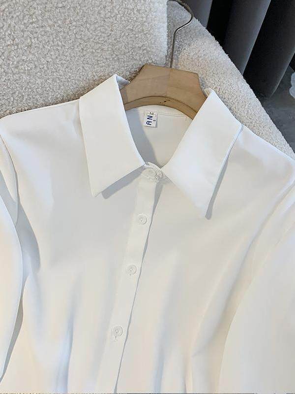 ホワイトルーズ長袖シャツ女性用カレッジスタイルJKインナーウ - Women Formal Wear White Shirt のレビューと価格