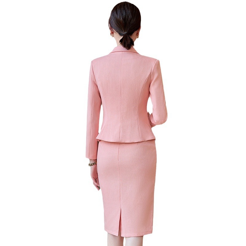 エレガントなフォーマルドレススーツ,オレンジ,青,ピンク,ダ - Women Formal Wear With Skirt のレビューと価格
