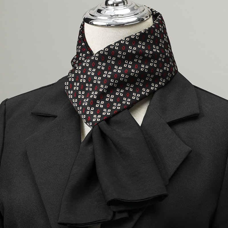メンズスカーフ イミテーションシルク ネックスカーフ 小さな - Scarf Silk Neck のレビューと価格