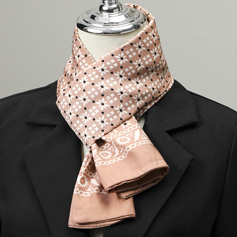 メンズスカーフ イミテーションシルク ネックスカーフ 小さな - Scarf Silk Neck のレビューと価格