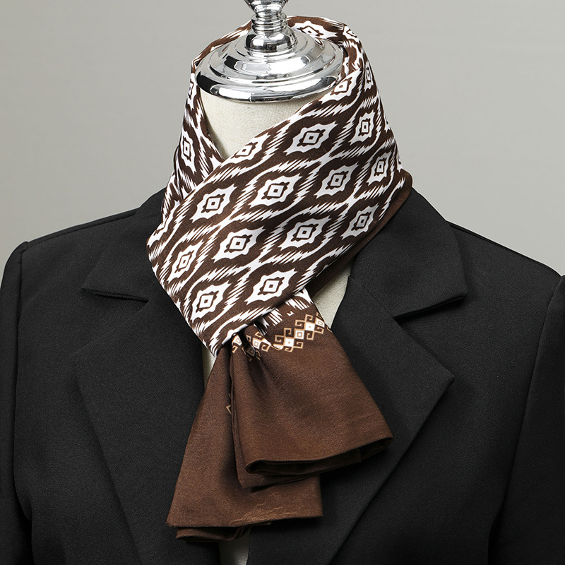 メンズスカーフ イミテーションシルク ネックスカーフ 小さな - Scarf Silk Neck のレビューと価格