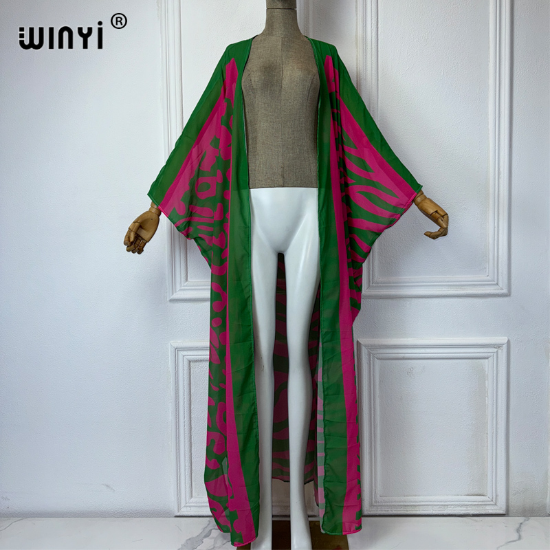 WINYI アフリカボヘミアンプリント着物風ルーズドレス 女 - Young Women'S Formal Wear のレビューと価格