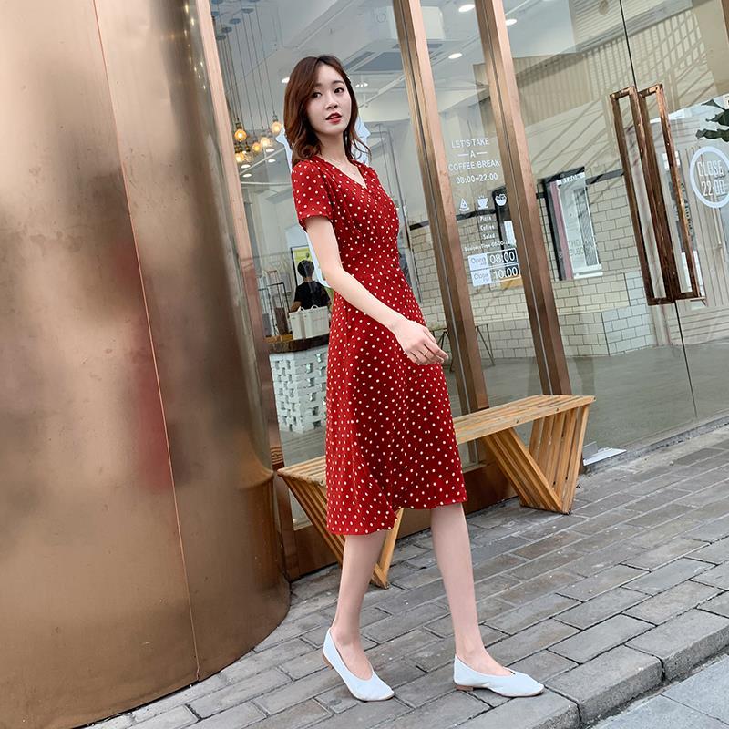 女性用シルクシフォンウォレットドレス,ルーズ,韓国語,イブニ - Wrap Dress Work のレビューと価格