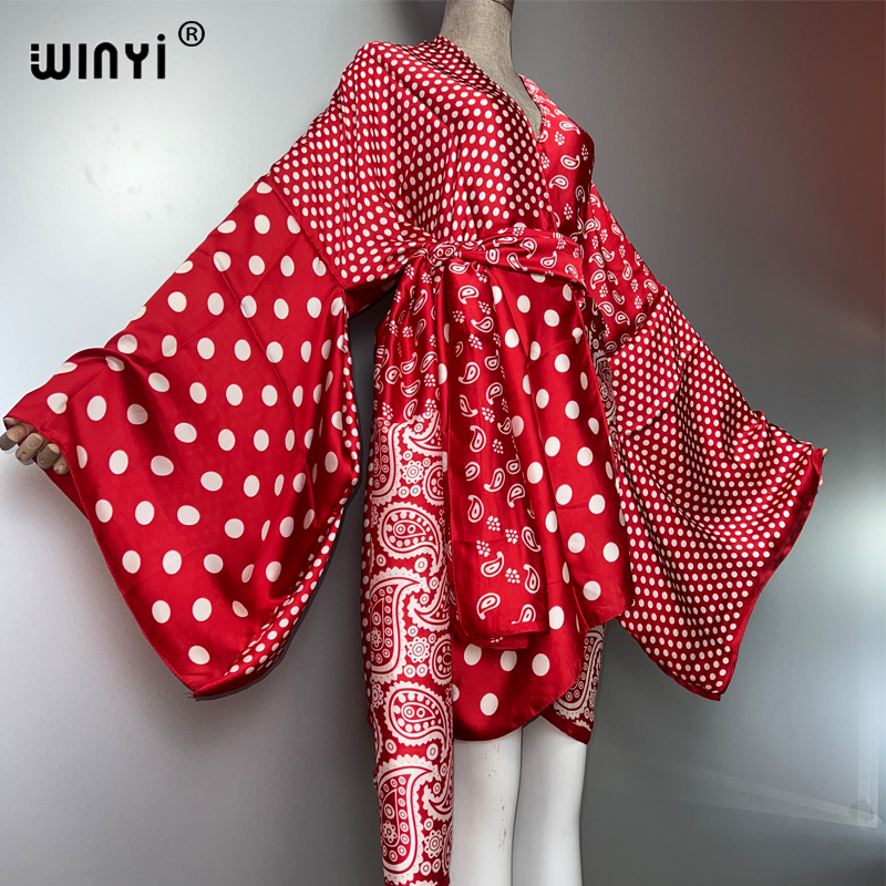 WINYI 夏着物ファッションプリント自由奔放に生きるカフタ - Young Women'S Formal Wear のレビューと価格